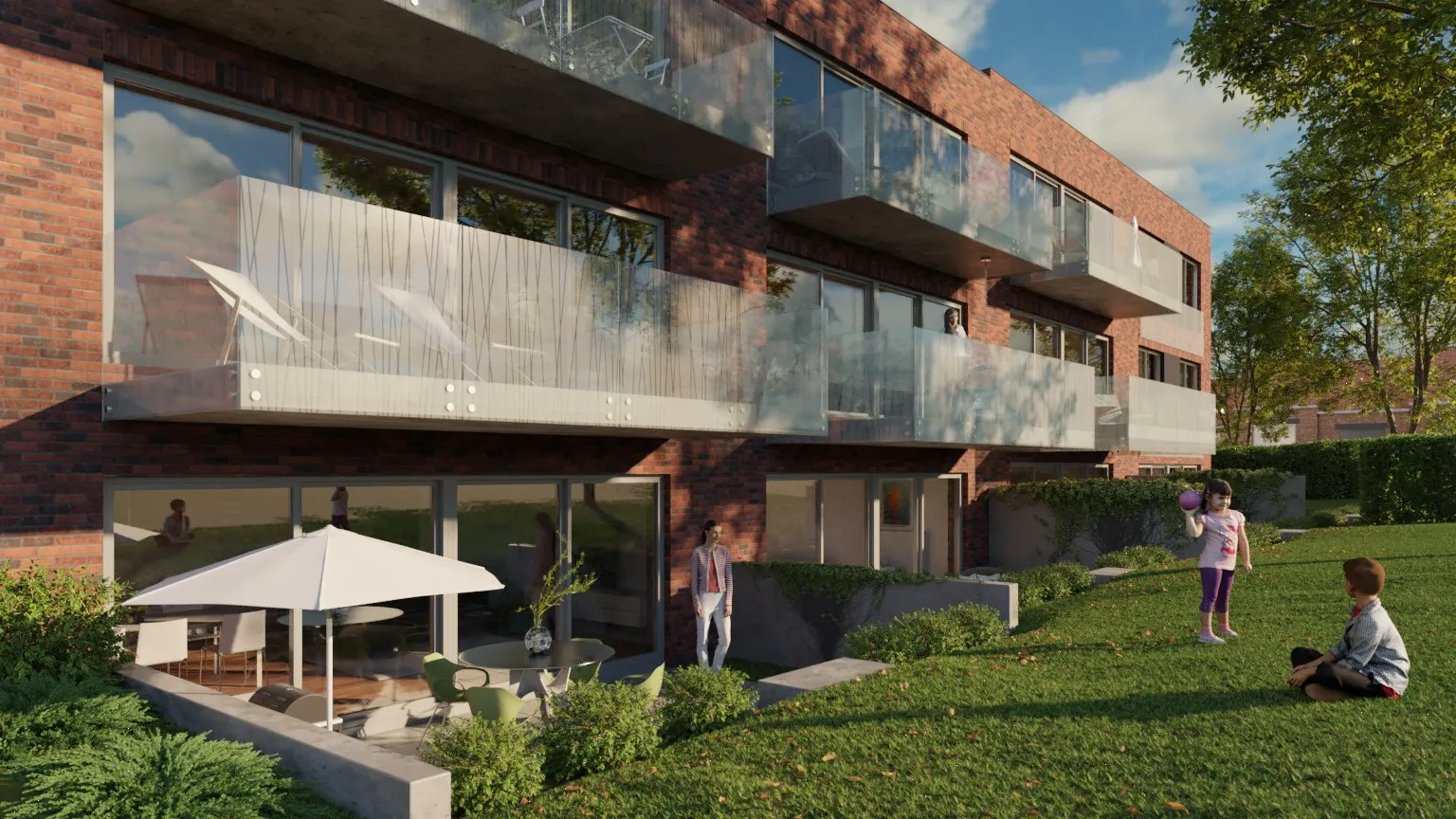 Newly built apartment (2 bedrooms) with large garden (33/002)1