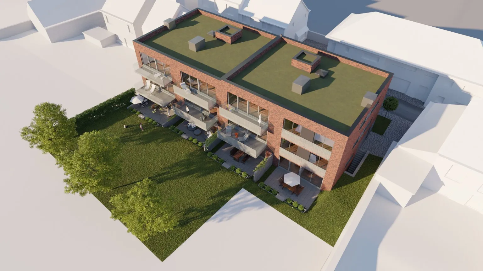Newly built apartment (2 bedrooms) with large garden (33/002)0