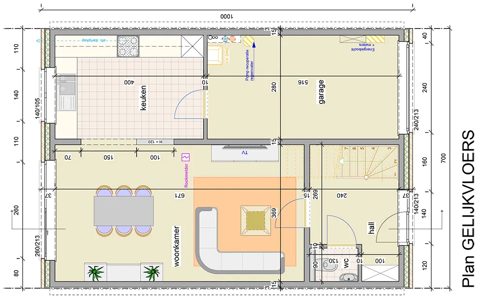 Gesloten nieuwbouw woning vlakbij het centrum