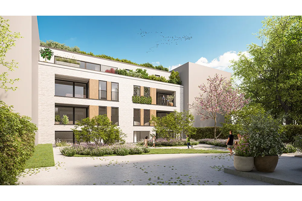 Gelijkvloers appartement met terrassen en tuin (B0.1)