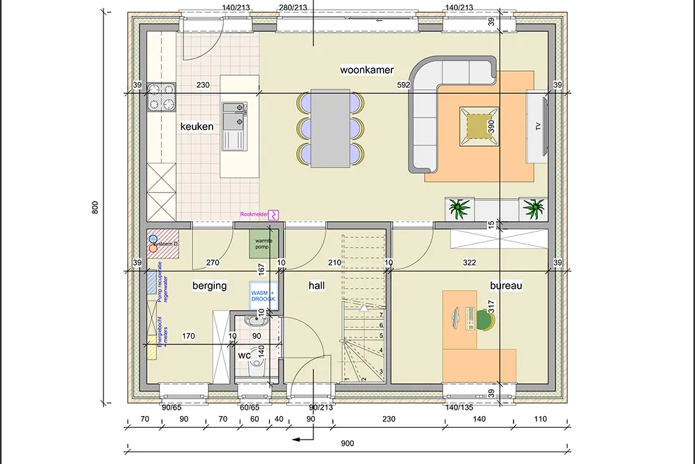 Open bebouwing met 3 slaapkamers