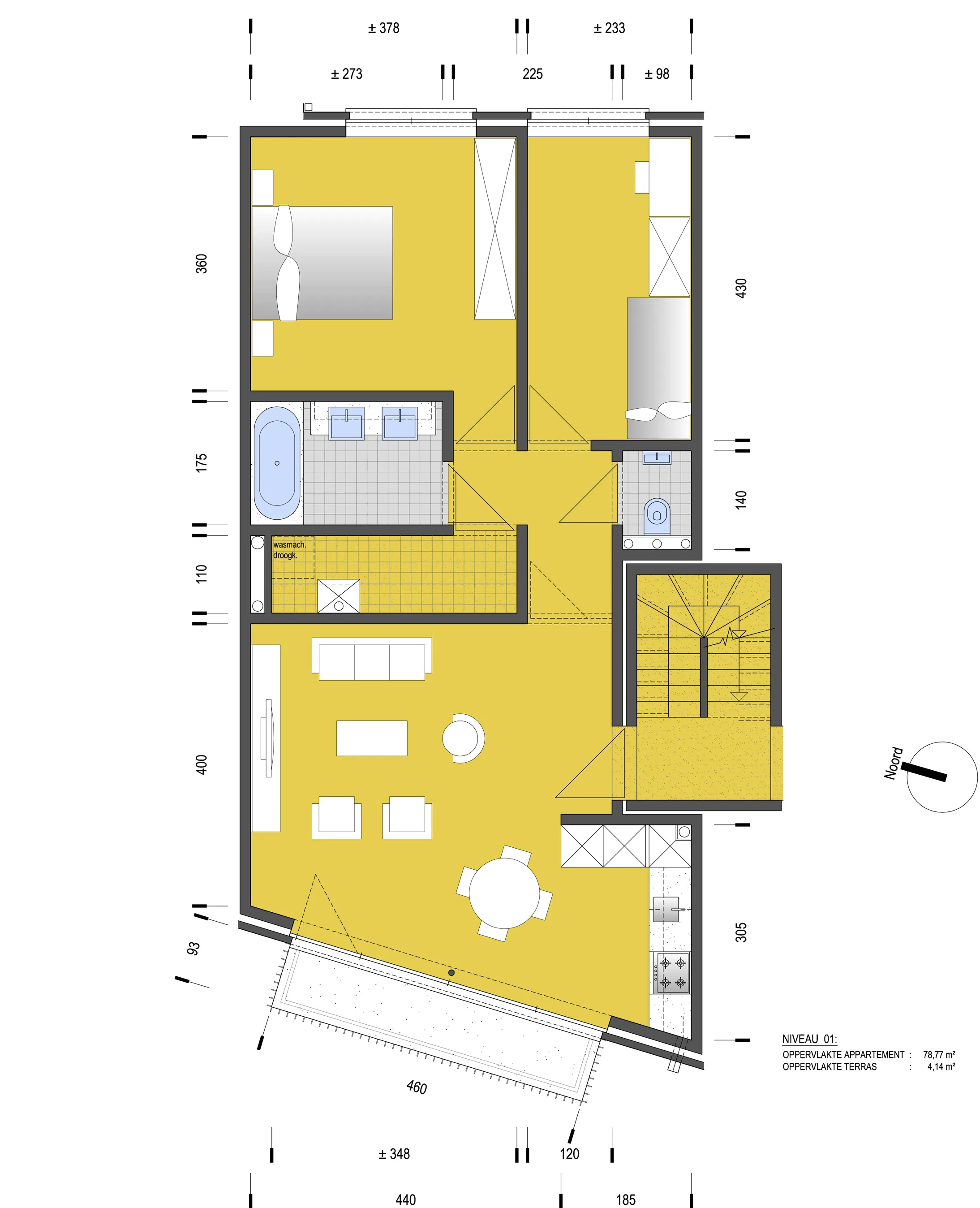 Nieuwbouw appartement (78m2) met twee slaapkamers in Nossegem1
